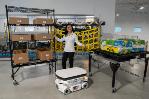 Woman with a Locus Vector and the detachable carts